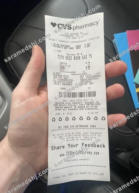 CVS pharmacy payment check